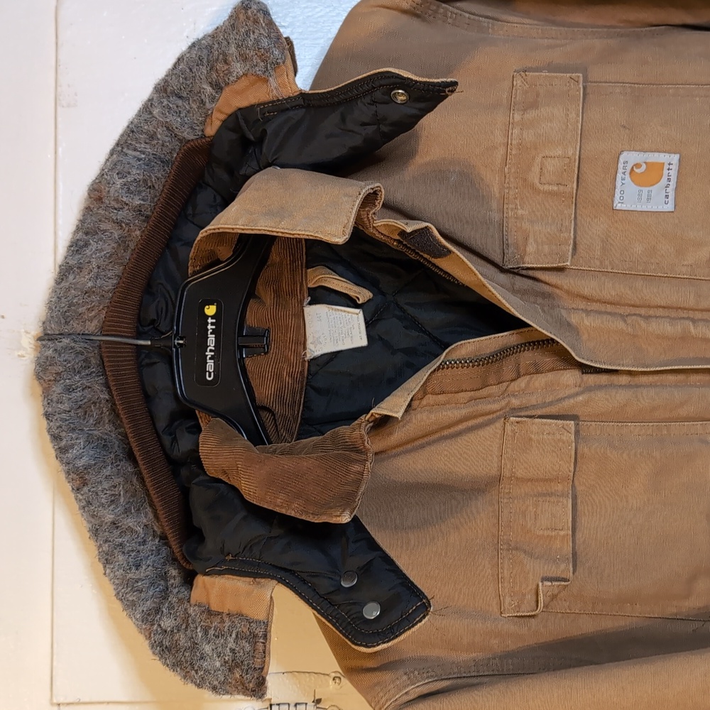 Vint. '89 Carhartt 100 Year Anniv. CO196 Collared Duck Coat mens XLT (44 Chest) - Picture 9 of 11